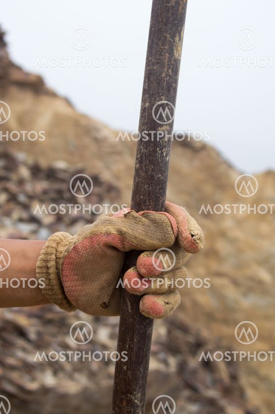Hand and chisel