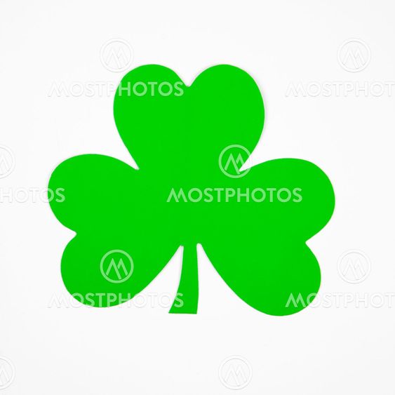 Green paper shamrock.
