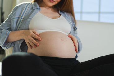 Pregnancy motherhood people expectation future. Pregnant...