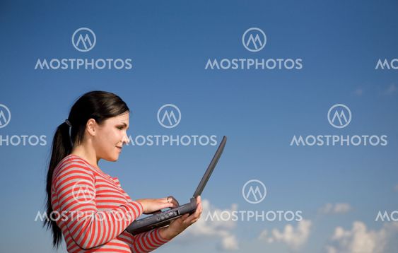 woman with laptop