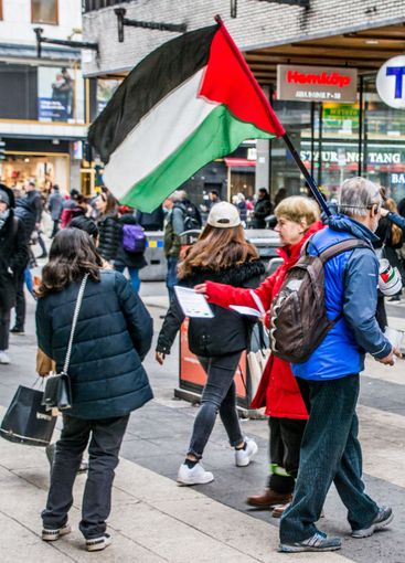 Liten protest mot Israels ockupation
