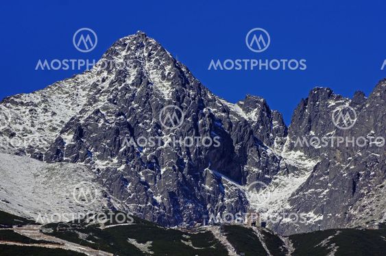 View of the snowy mountain