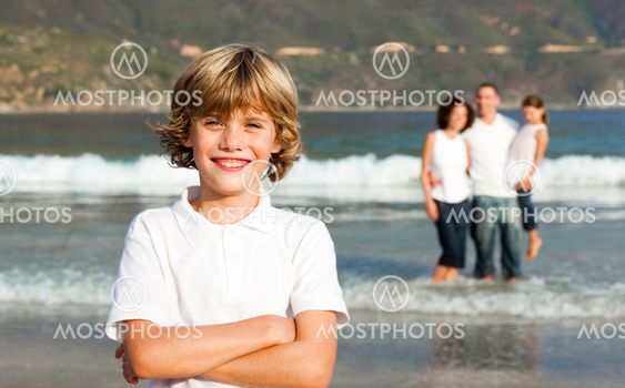 Young Family Enjoying the stroll