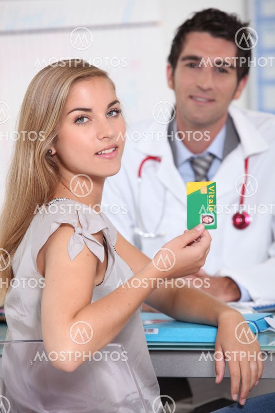 Woman at the doctor's office