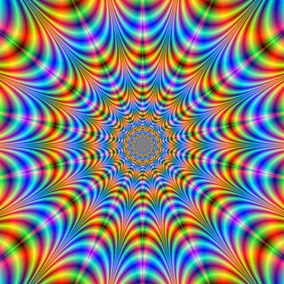Orange and Blue Psychedelic Rings