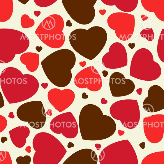 Cute hearts seamless background. EPS 8