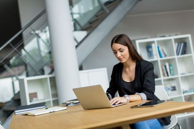 Young woman in the office