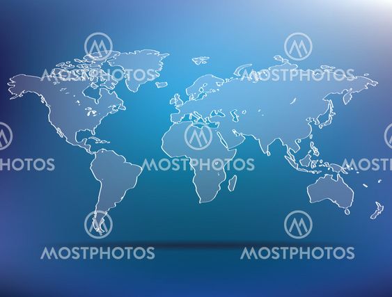 blue world map