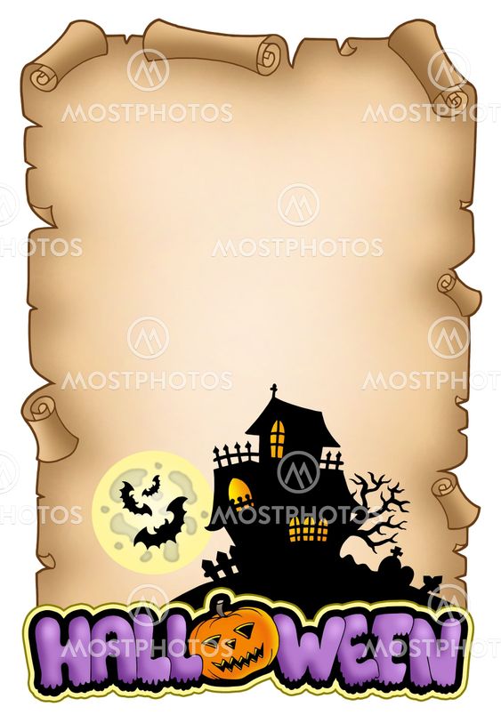 Parchment with Halloween theme 2