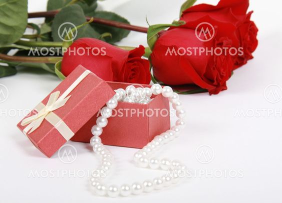 Gift with a pearl necklace