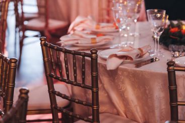 Beautiful table decoration for luxury  event in pink and...