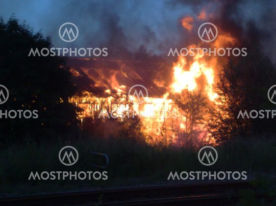 Brand i sågen.