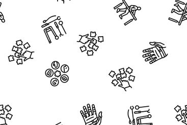 occupational therapist health seamless pattern vector