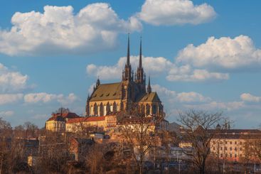 View of the city of Brno in the Czech Republic in Europe...