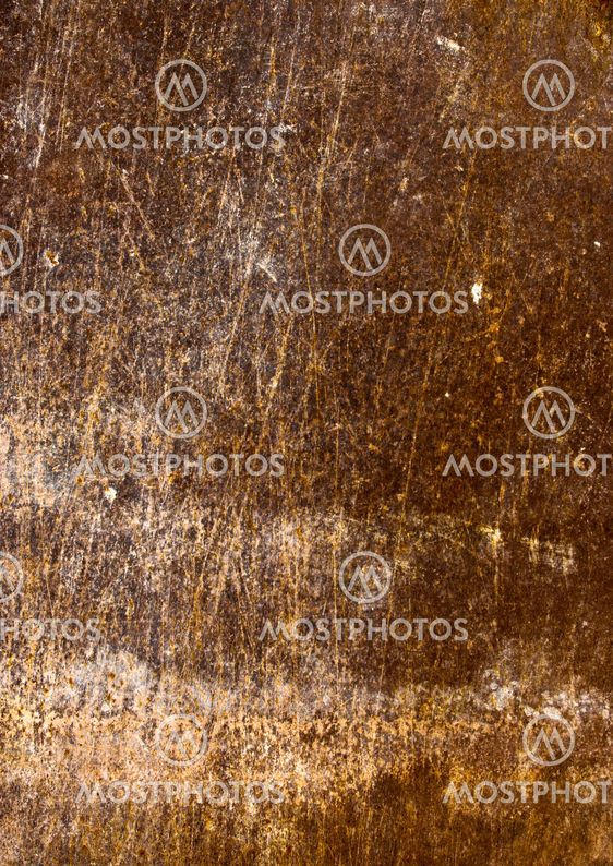 Rusty scratched surface metal