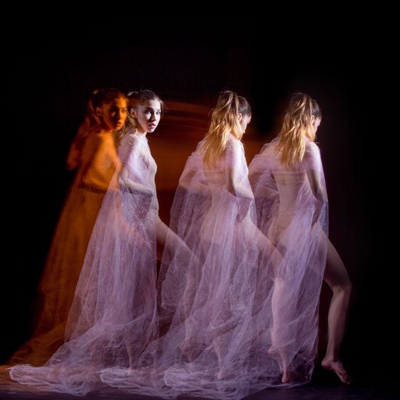 The sensual and emotional dance of beautiful ballerina