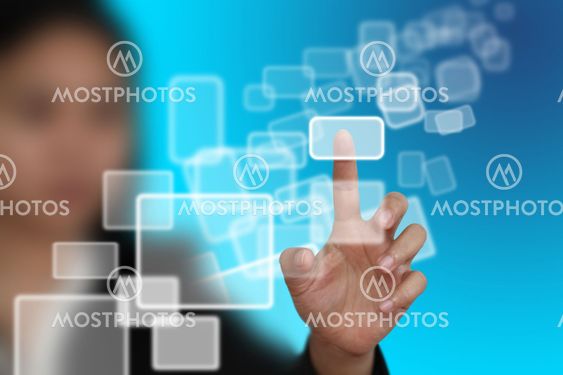 virtual touch screen interface