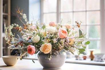 Floral arrangement with winter, autumn or early spring...