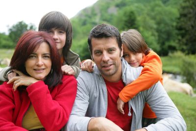 Family in the countryside