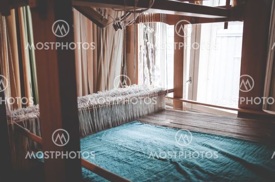 Old traditional vintage weaving loom as a professional...