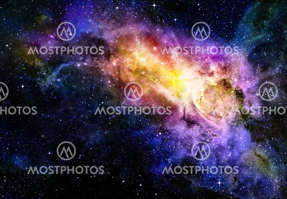 starry deep outer space nebual and galaxy