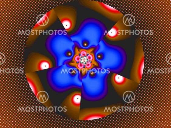 Colorful fractal decorative feature, magic splendor, wonderful harmony and fractal lines. A-0740.
