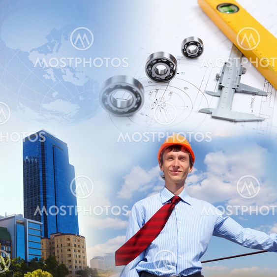 Construction industry collage
