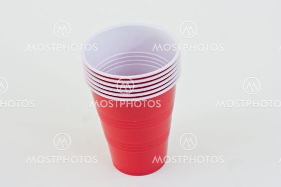 Stack of plastic cups