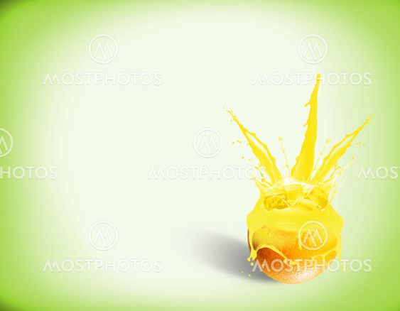 fresh orange juice with a splash