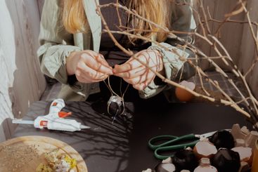 Tutorial How to make Easter table decoration with egg...