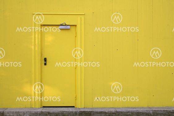 Yellow door and wall