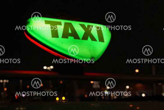 Cab sign. Taxa.