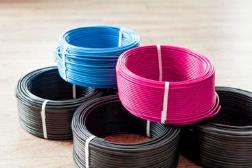 set colored electric cable