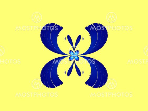 Abstract blue flowe