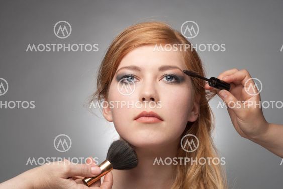 Girl does a make-up