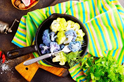 Coloured cauliflowers