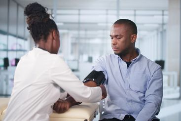 African Man Blood Pressure Hypertension Check