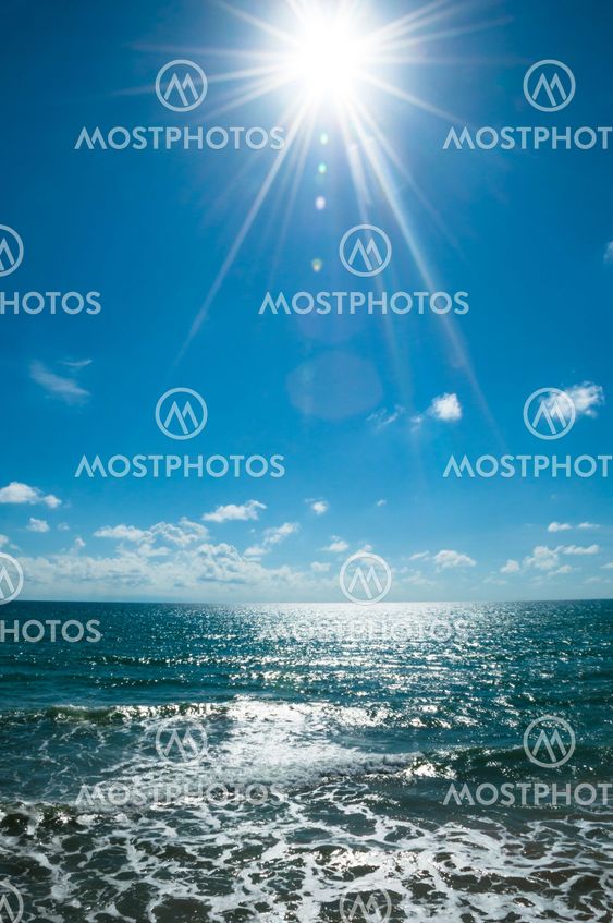 sun at beach at day
