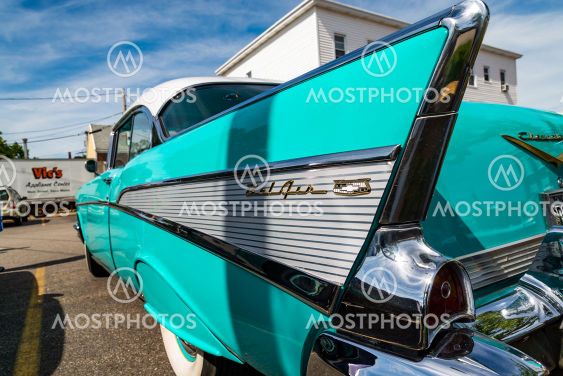old american car in the annual exhibition in Saco,...