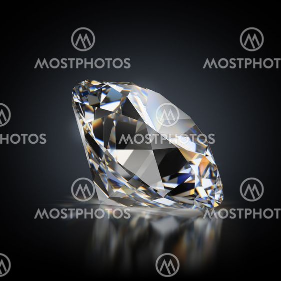 diamond on a black background