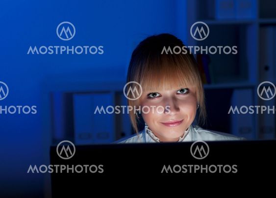 office work at night