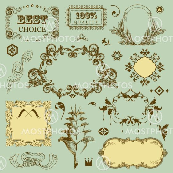 Set of engraving elements