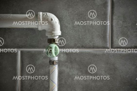 closeup of a valve on gas pipe