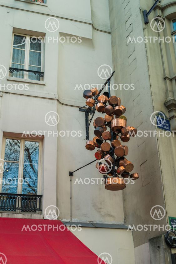 A bunch of pots on Paris street