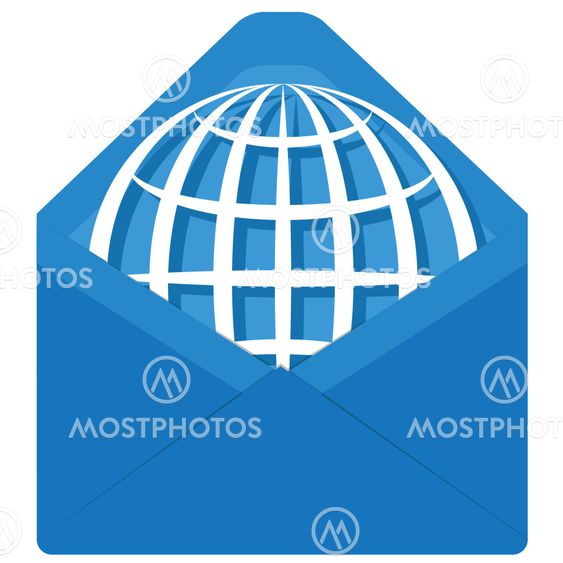globe in envelope