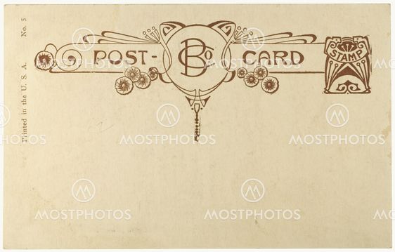 Blank Vintage Postcard