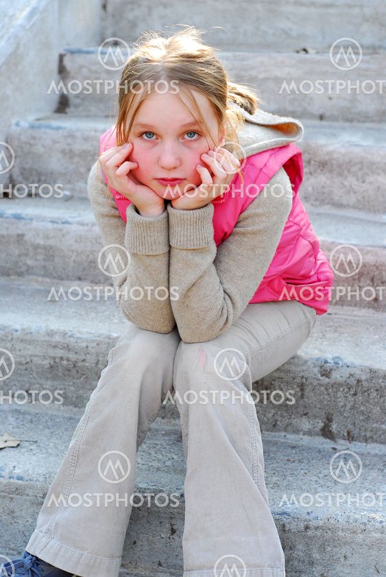 Girl on stairs