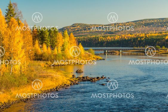 Storforsen in autumn season