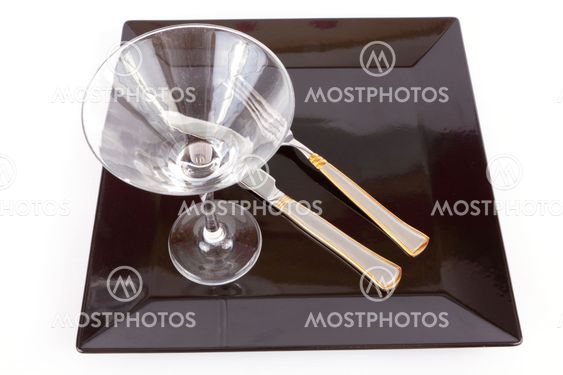 Dish with fork and knife