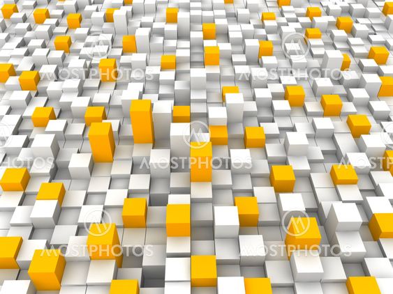 Abstract orange and white blocks background